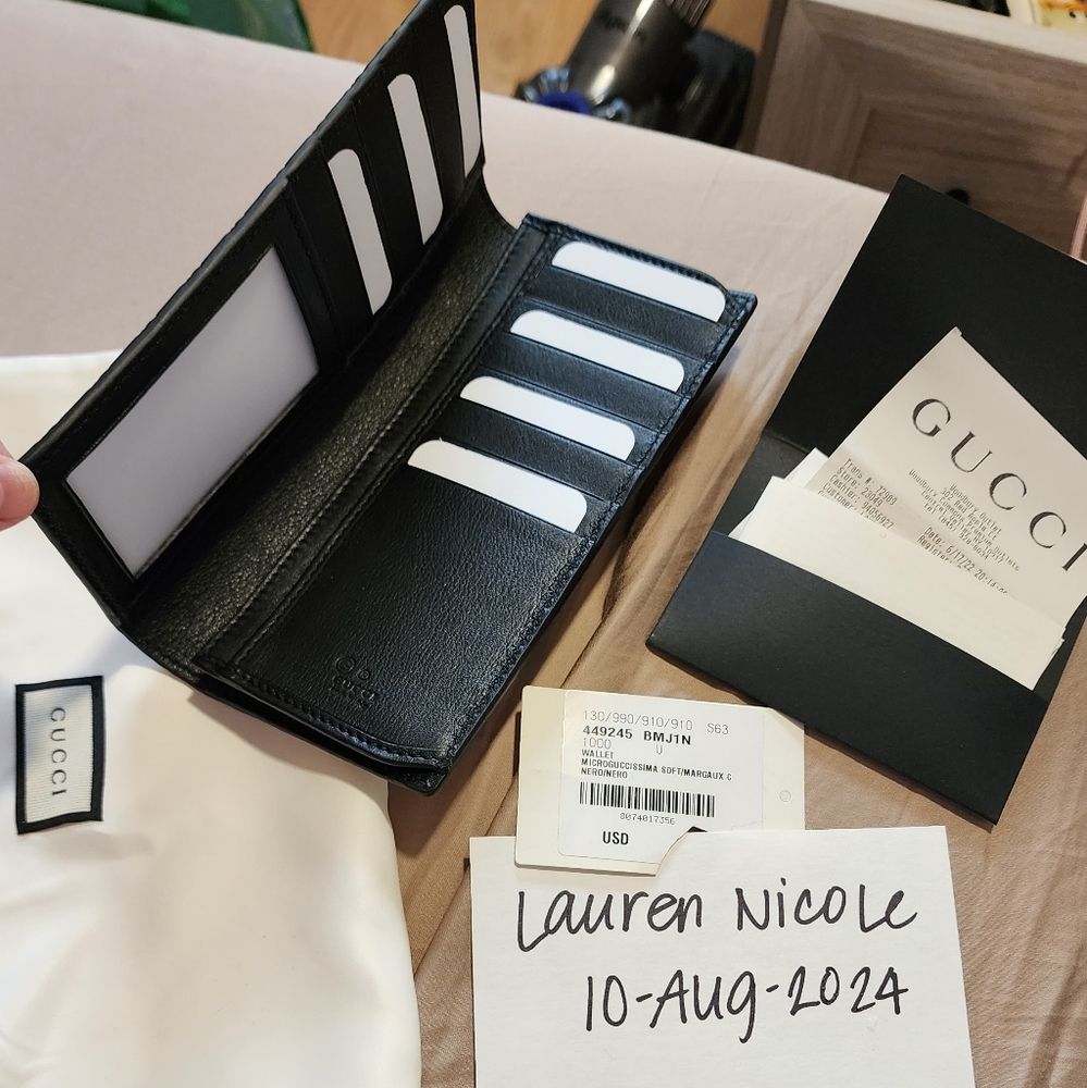 Gucci Microguccisima Wallet - Black